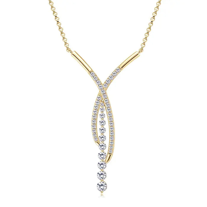 Moissanite Pendant Necklace – 2 Carat D-Color Round Solitaire SF