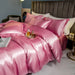 Schpert Rayon Bedding Set – Solid Color Duvet Cover with Pillowcases and Sheet, Twin to King - Samanta Factory