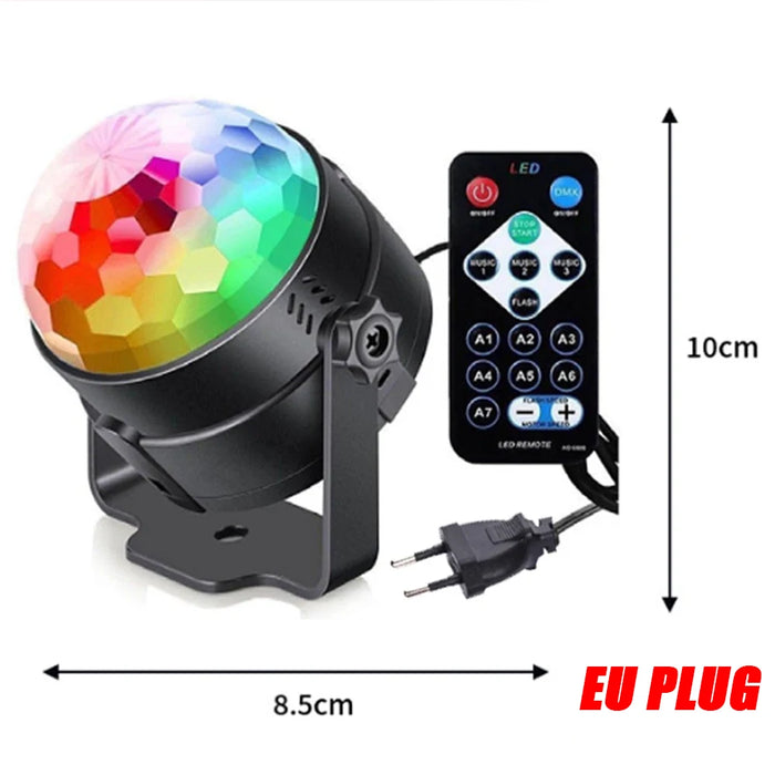Portable RGB Stage Light with 7 Modes, Remote Control & Music-Sync Effects - Samanta Factory