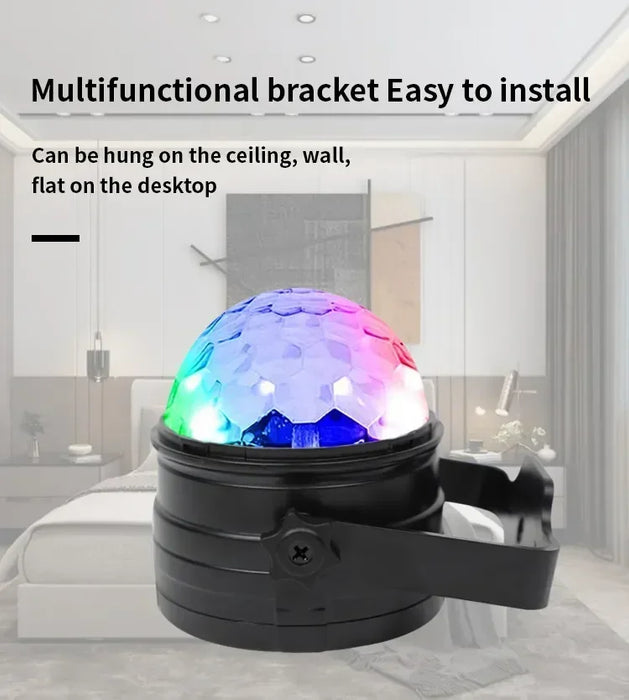 Portable RGB Stage Light with 7 Modes, Remote Control & Music-Sync Effects - Samanta Factory