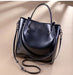Vintage Cow Leather Shoulder Tote – Women’s Ruched Handbag SF