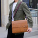 Men’s Business Satchel Bag – Slim PU Leather Shoulder Bag SF
