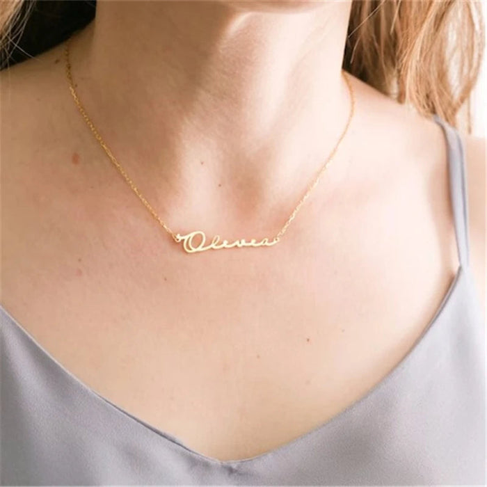 Custom Name Necklace – Personalized Pendant for Women Sf