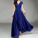 Party Dress – V-Neck Chiffon Elegance - Samanta Factory