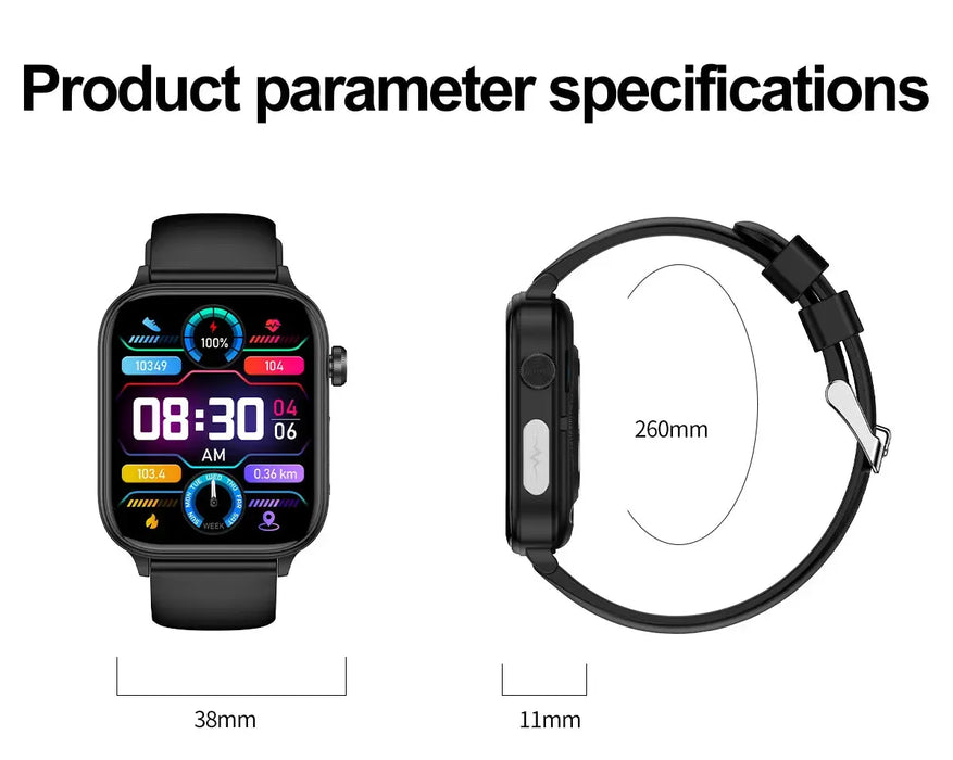 ECG Health Smartwatch – AMOLED Display & AI Voice Calling SF