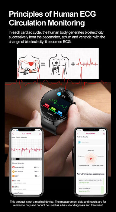 Health Smartwatch – Advanced ECG & Body Composition Analysis SF