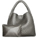 Women’s Woven PU Leather Tote Bag – Soft Handcrafted Shoulder Bag SF
