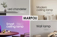 MARPOU Tuya Smart LED Ceiling Lamp Wood Grain App Voice Control Alexa/Google Remote Control Square Ceiling Lights Living Room - Samanta Factory