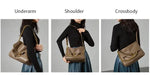 Leather Shoulder Bag - Soft Cowhide Crossbody Style SF