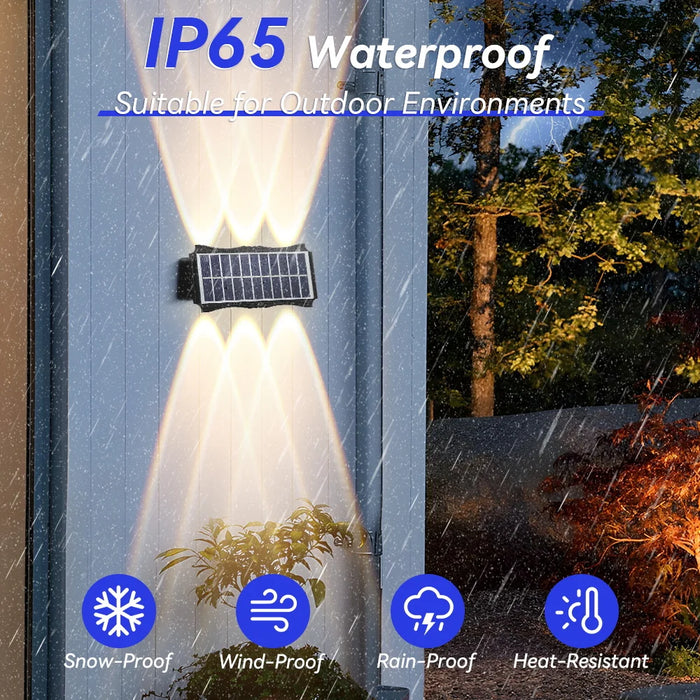 Solar Wall Light – IP65 Waterproof Warm LED for Outdoor Facades - Samanta Factory