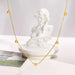 Heart Link Chain Necklace – Gold Stainless Steel Design SF