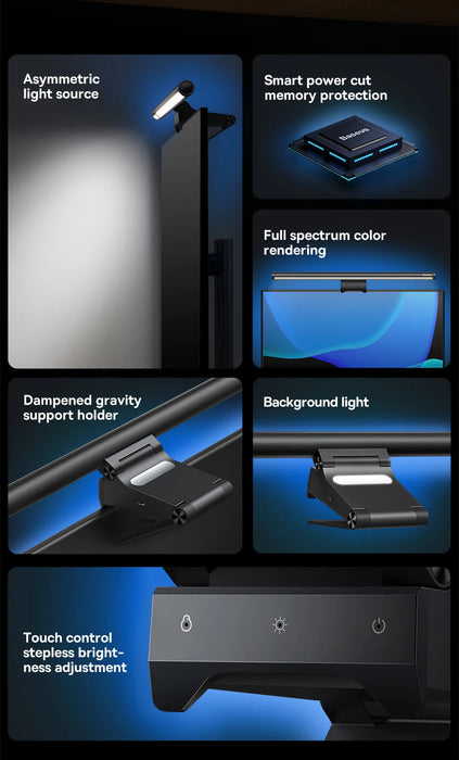 Baseus Screen Light Desk Lamp Computer Light Screen Hanging Light New Table Lamp LCD Monitor Laptop Light USB Study Read Lamp - Samanta Factory