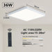 MARPOU Tuya Smart LED Ceiling Lamp Wood Grain App Voice Control Alexa/Google Remote Control Square Ceiling Lights Living Room - Samanta Factory