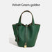 Cowhide Leather Bucket Bag – Soft Fashion for Four Seasons SF
