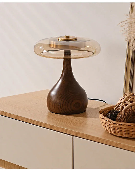 French Retro Floor Lamp – Luxury LED Table & Bedside Lighting with Clear Glass Shade - Samanta Factory