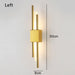 Contemporary Black & Gold LED Wall Lamp – Up & Down Light for Modern Interiors - Samanta Factory