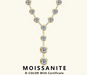 Y-Shaped Moissanite Pendant Necklace with D-Color VVS1 Stones in 925 Sterling Silver