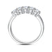 5-Stone Moissanite Engagement Ring –  Sterling Silver with Rose Gold Plating SF