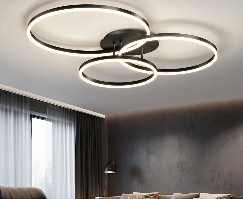 LED Ceiling Light – Art Deco Aluminum Design with Dimmable LED Bulbs - Samanta Factory