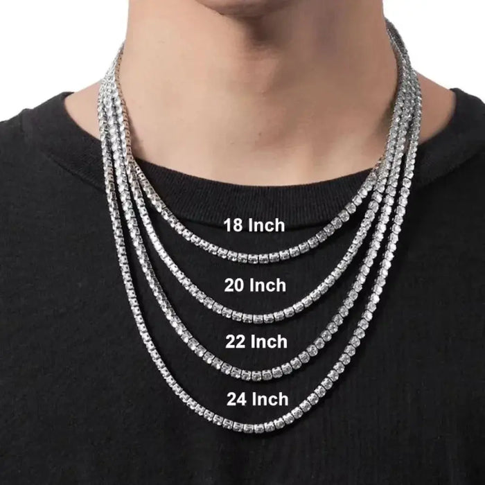 Moissanite Tennis Necklace – GRA Certified S925 Silver Sparkle SF