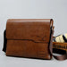 Men’s Business Satchel Bag – Slim PU Leather Shoulder Bag SF
