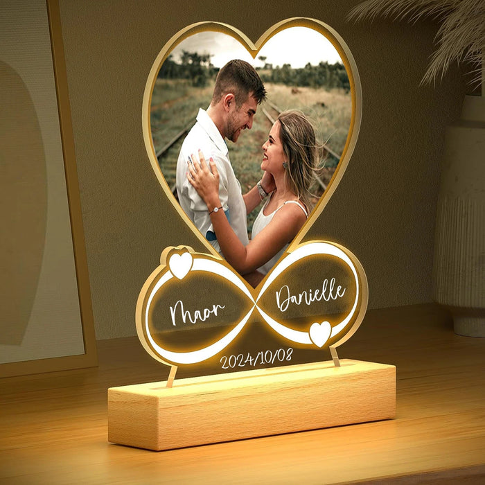 Custom LED Night Light – Personalized Wooden Acrylic Design Samanta Factory