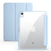 iPad Case with Pen Holder – Trifold PU Leather & Clear Acrylic Hard Back Stand Cover SF