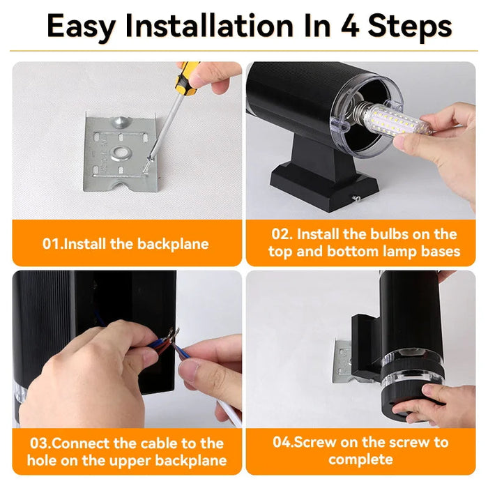 Outdoor LED Wall Light E27 Up Down – Waterproof IP65 Exterior Wall Sconce Lamp SF