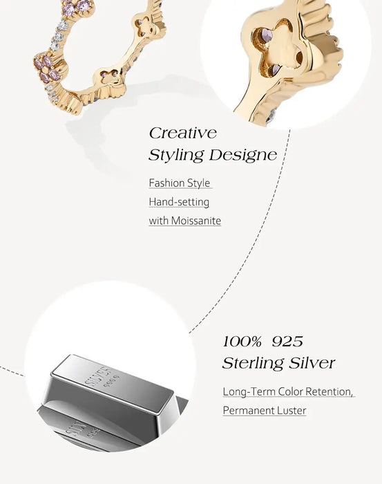 Moissanite Wedding Band – D-Colour VVS1 Round Cut in Sterling Silver SF