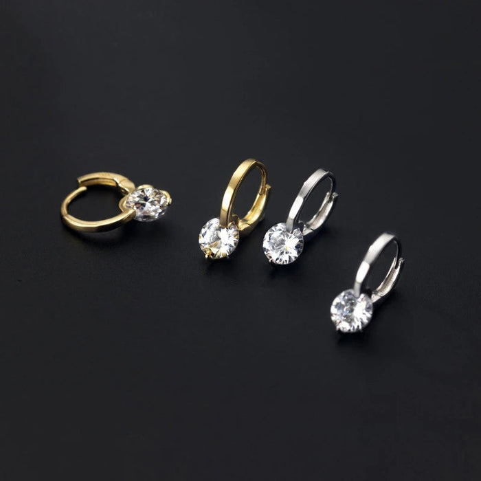 Moissanite Hoop Earrings – 1.0CT VVS1 D-E Color Sterling Silver SF