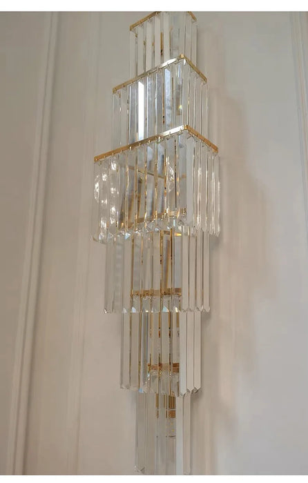 Crystal Wall Lamp – Modern Gold LED Lighting for Dining & Bedroom - Samanta Factory