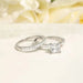 Square Cut Zircon Bridal Ring Set – 925 Sterling Silver Wedding Rings for Women SF