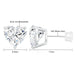 14K Gold Heart-Shaped Moissanite Stud Earrings – 1CT–3CT VVS1 AU585 Certified SF