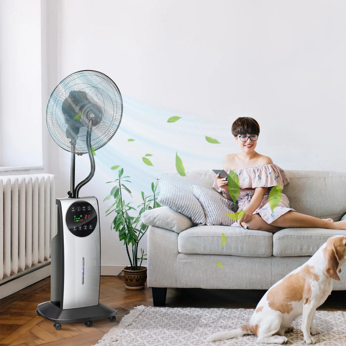 Misting Fan with Mosquito Repellent – 3.1L Tank Standing Floor Fan with Remote Control SF