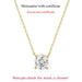 Moissanite Solitaire Necklace – Certified VVS1 Round Stone SF