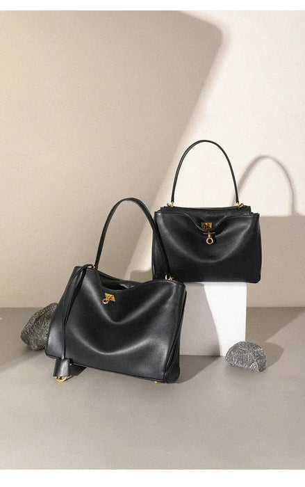 Leather Satchel Bag - Soft Casual Carry SF