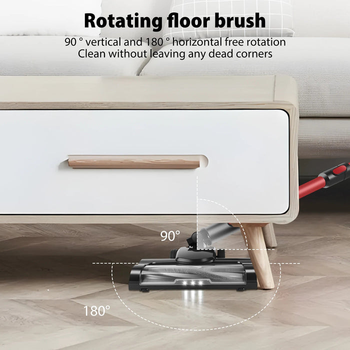 Cordless Vacuum Cleaner – 6-in-1 Stick Vacuum with 15kPa Suction & LED Searchlight SF