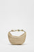 Women's Half Moon Straw Bag – Woven Bucket Crossbody Shoulder Bag for Summer Beach SF