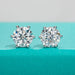 Moissanite Stud Earrings – 2ct Round Brilliant 925 Sterling Silver SF