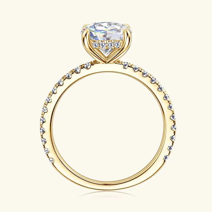 Moissanite Ring – 2ct Round-Cut Solitaire SF