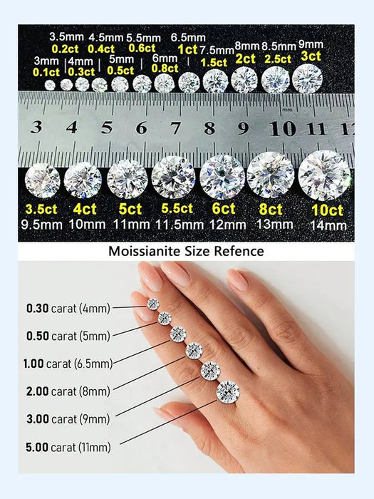 1CT Moissanite Diamond Pendant Necklace – 925 Sterling Silver Luxury Women’s Jewelry SF