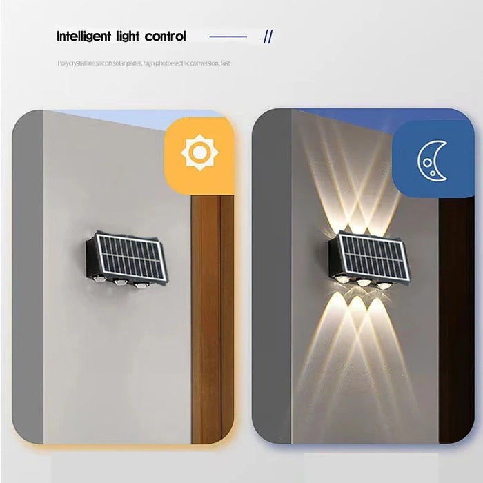 Solar Wall Light – IP65 Waterproof Warm LED for Outdoor Facades - Samanta Factory