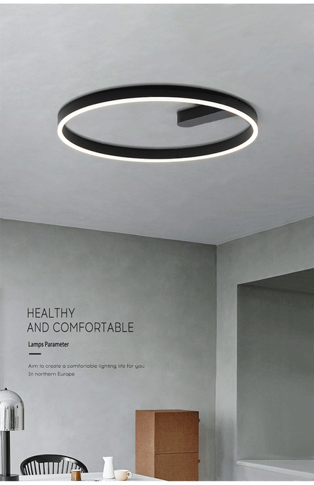 LED Ceiling Light – Modern Surface-Mounted Design with Dimmable Remote Control - Samanta Factory