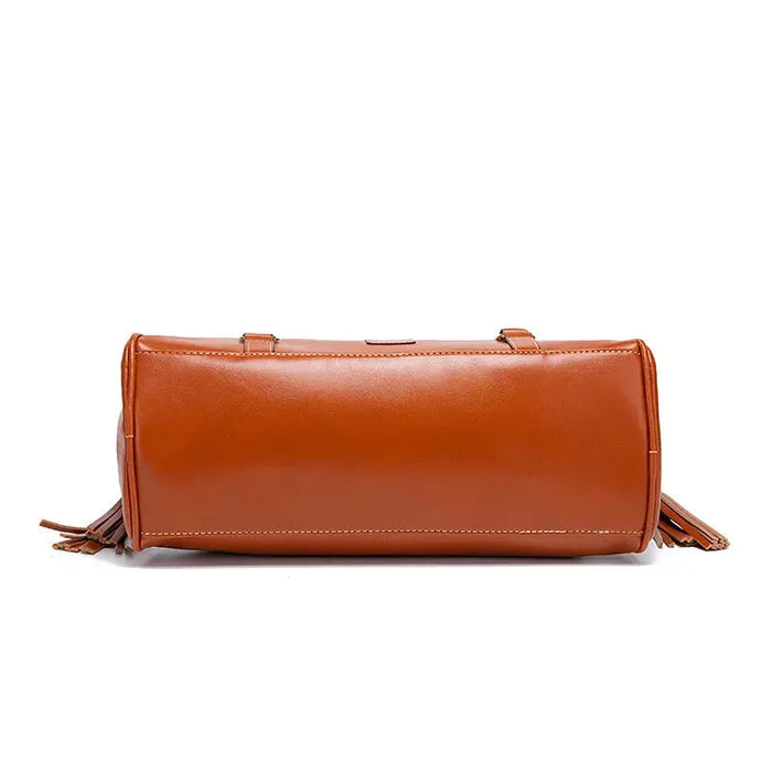 PU Leather Bucket Bag – Soft Casual Design with Zipper Closure SF