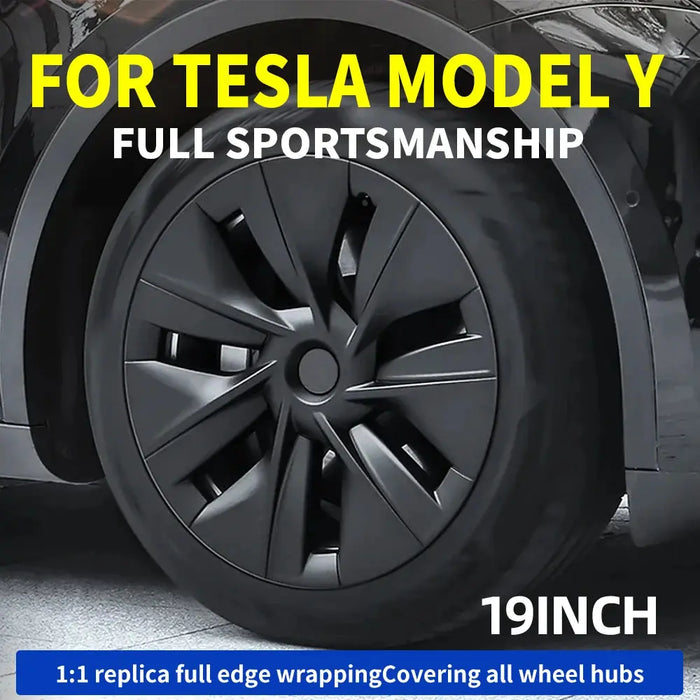 HL 19 Inch Hub Cap for Tesla Model Y 2020-2023 Wheel Hubcap Performance Replacement Wheel Cap Full Rim Cover Accessories - Samanta Factory
