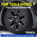 HL 19 Inch Hub Cap for Tesla Model Y 2020-2023 Wheel Hubcap Performance Replacement Wheel Cap Full Rim Cover Accessories - Samanta Factory