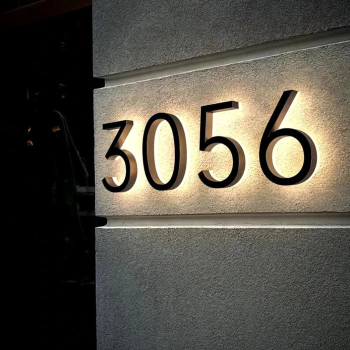 LED House Numbers – Backlit Stainless Steel Address Sign SF