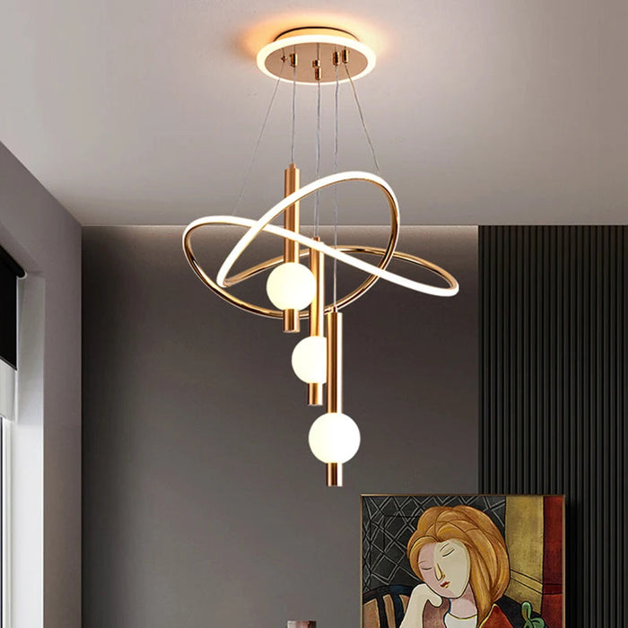 LED Crystal Pendant Light – 3 Color Modes with Remote Dimming SF