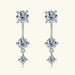 Moissanite Stud Earrings – D-Color VVS1 2-in-1 Sterling Silver SF