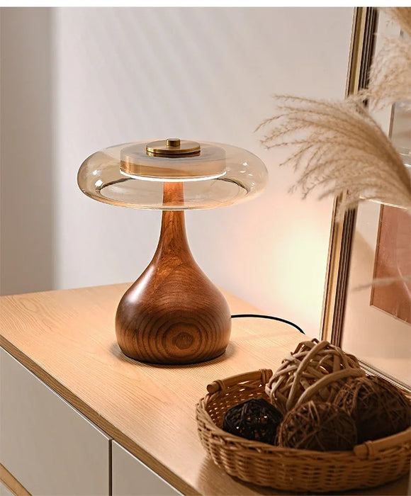 French Retro Floor Lamp – Luxury LED Table & Bedside Lighting with Clear Glass Shade - Samanta Factory